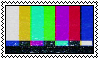 a stamp of tv colour bars with a glitter overlay on top of it a stamp of tv colour bars with a glitter overlay on top of it